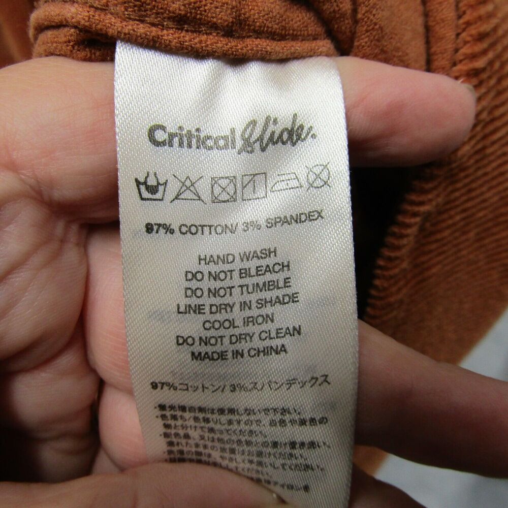 Critical Slide Society Shirt Button Up Corduroy Shacket Corduroy Sz M Rust Brown - Picture 5 of 14